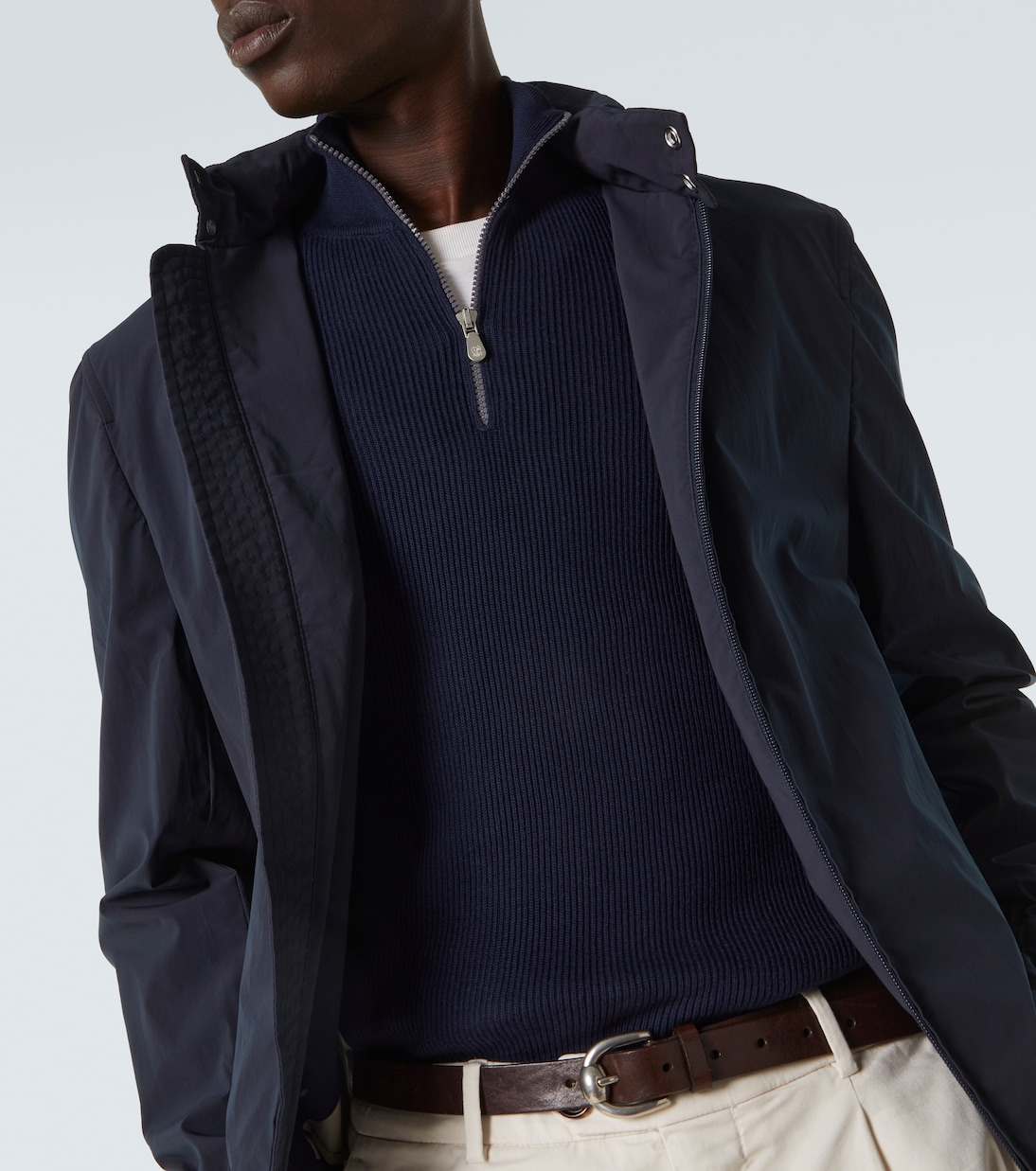 Pull zippé en coton | Brunello Cucinelli
