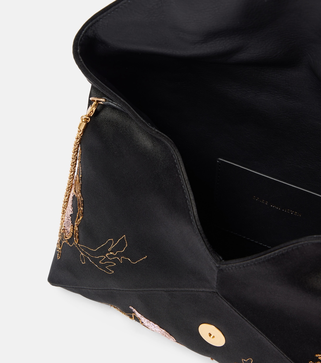 Borsa a spalla in raso con ricamo | Dries Van Noten