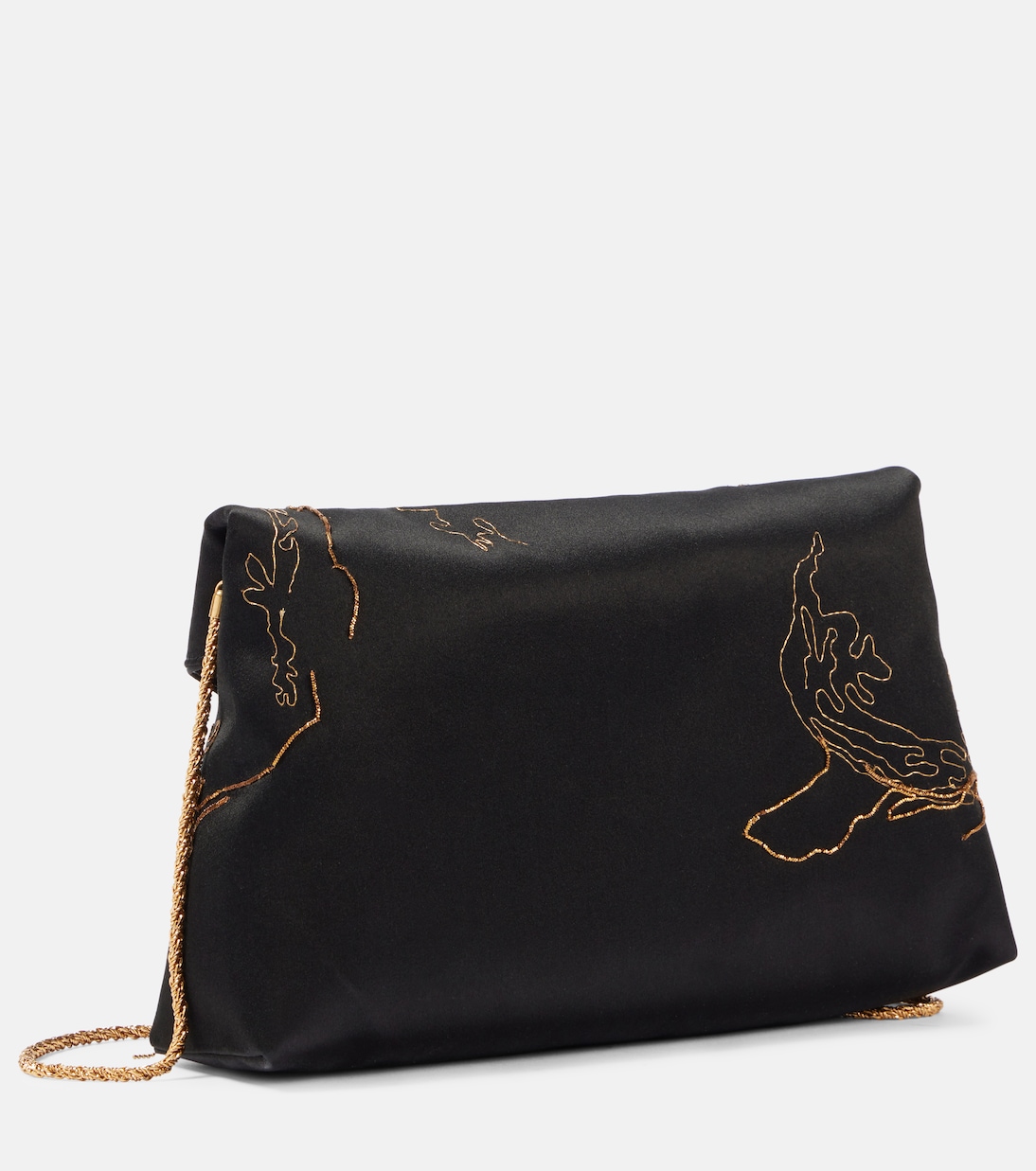 Borsa a spalla in raso con ricamo | Dries Van Noten