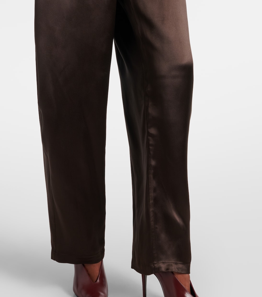 Pantaloni regular in raso di misto seta | Magda Butrym