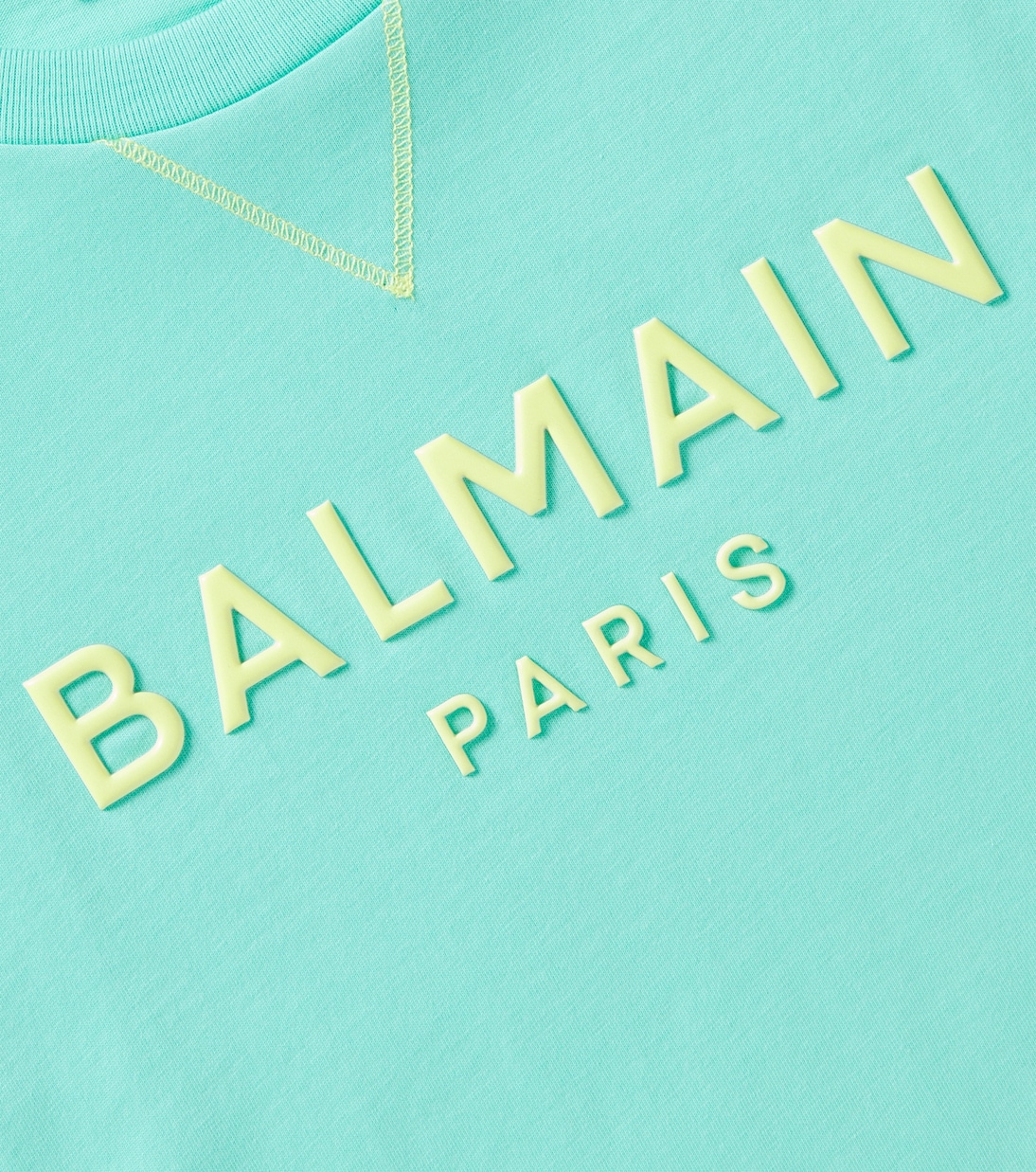 Camiseta en jersey de algodón con logo | Balmain Kids