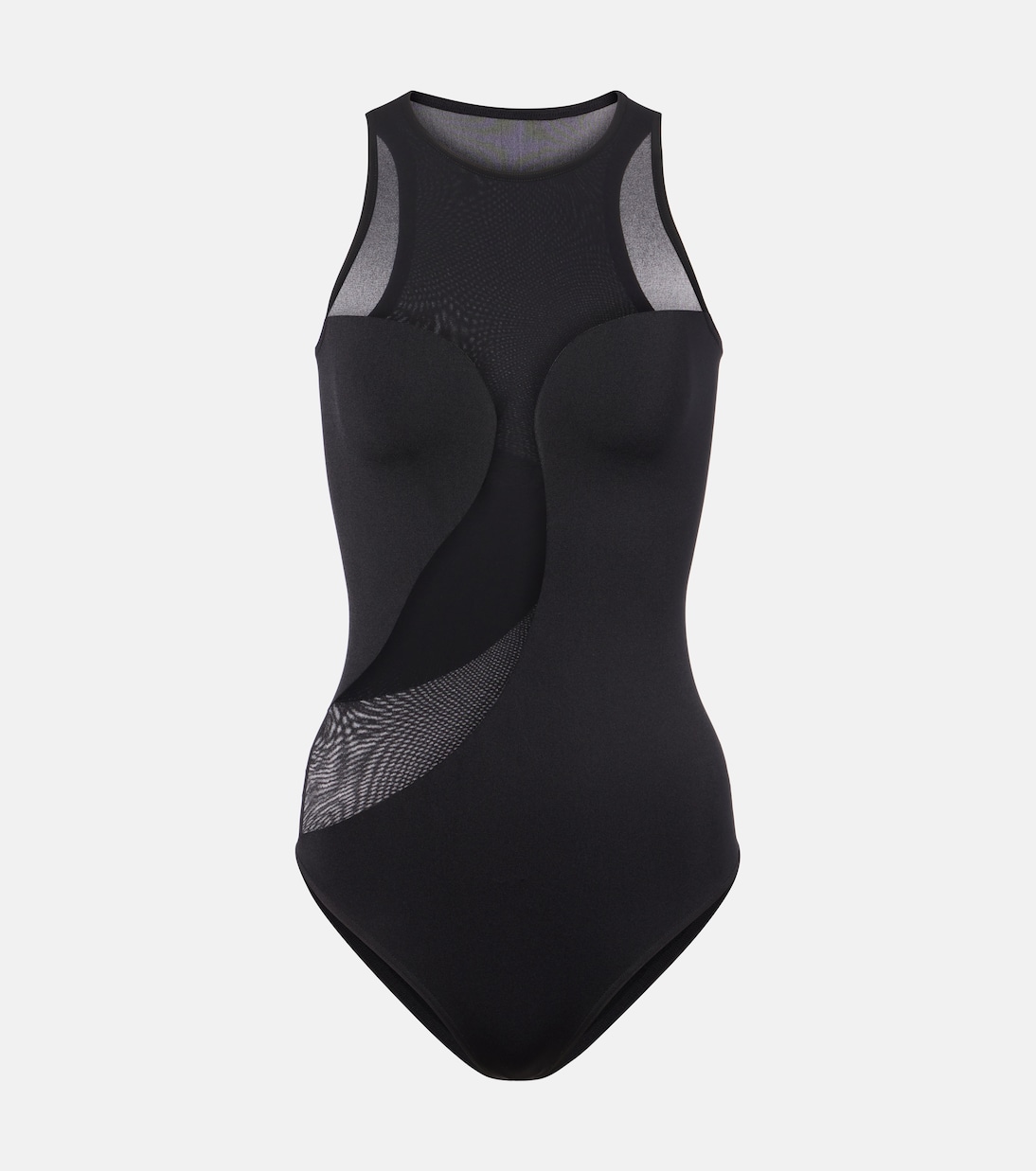 Body asimétrico de satén semitransparente | Wolford