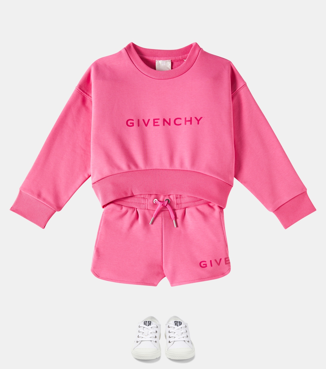 Felpa in misto cotone con logo | Givenchy Kids