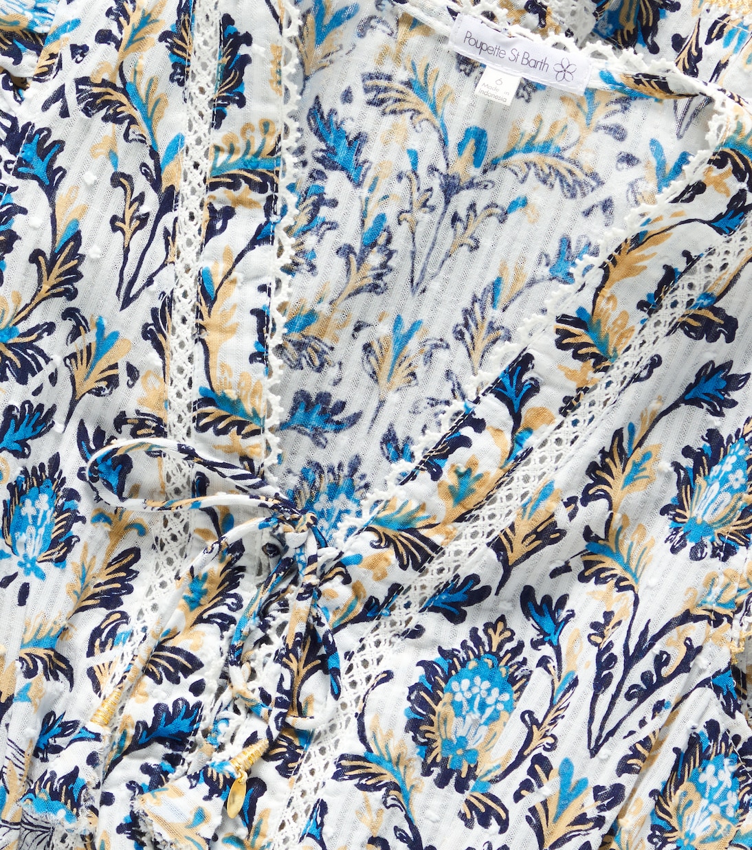 Abito Anais in cotone con stampa | Poupette St Barth Kids