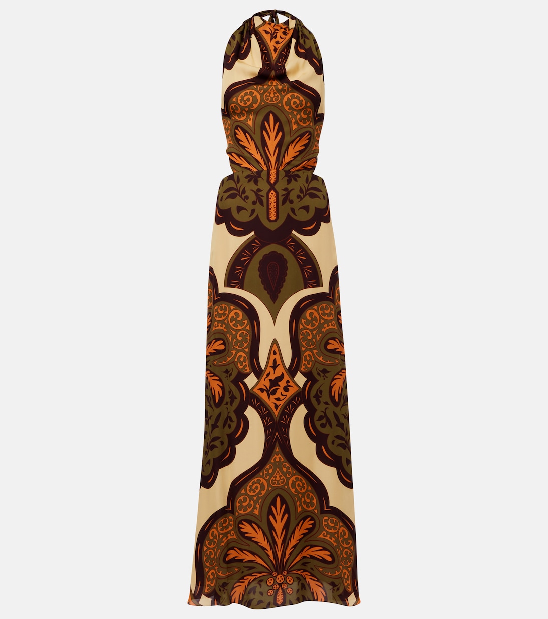 Halterneck printed silk maxi dress | Johanna Ortiz