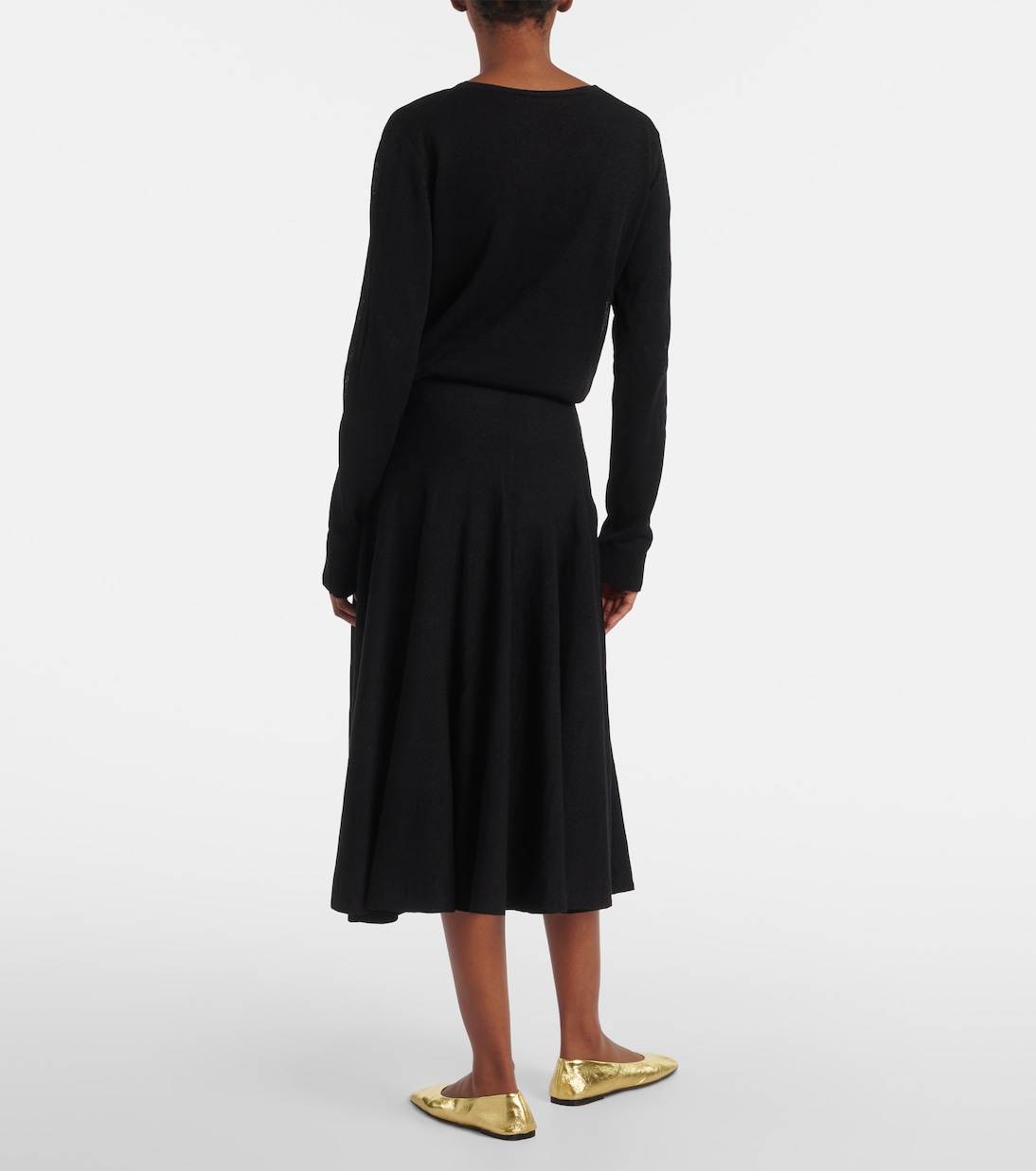 Gonna midi Jaliah in misto lino e cotone | The Row