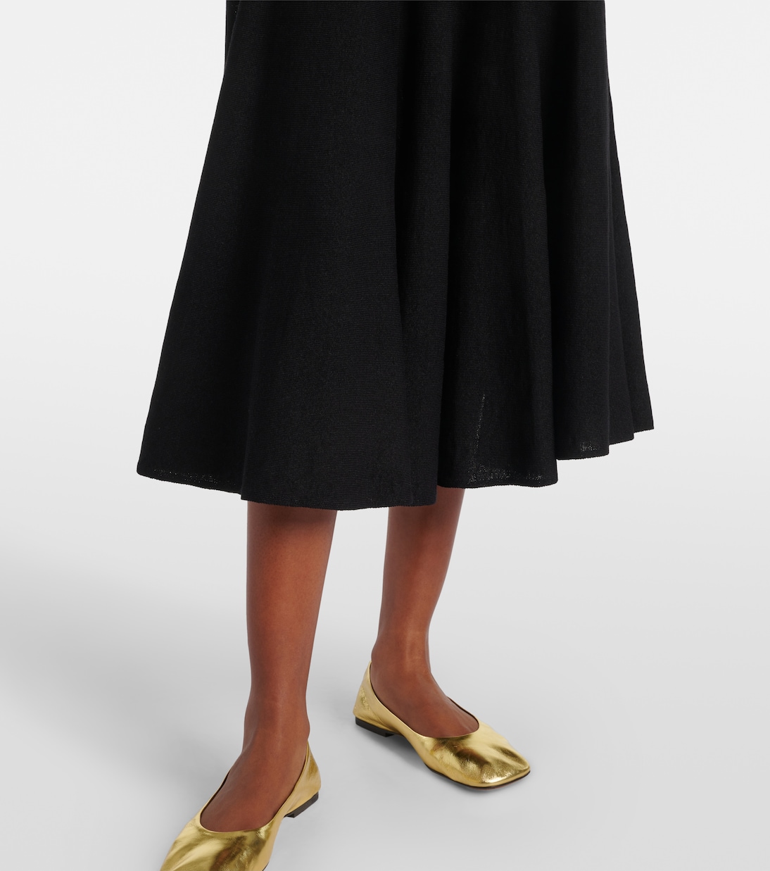 Gonna midi Jaliah in misto lino e cotone | The Row