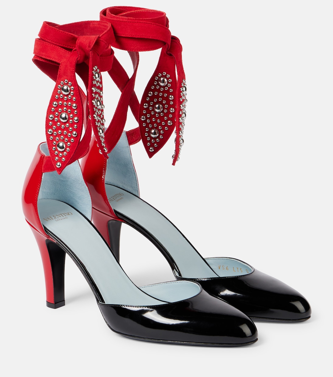 Escarpins Foliefoliage 85 en daim et cuir | Valentino Garavani