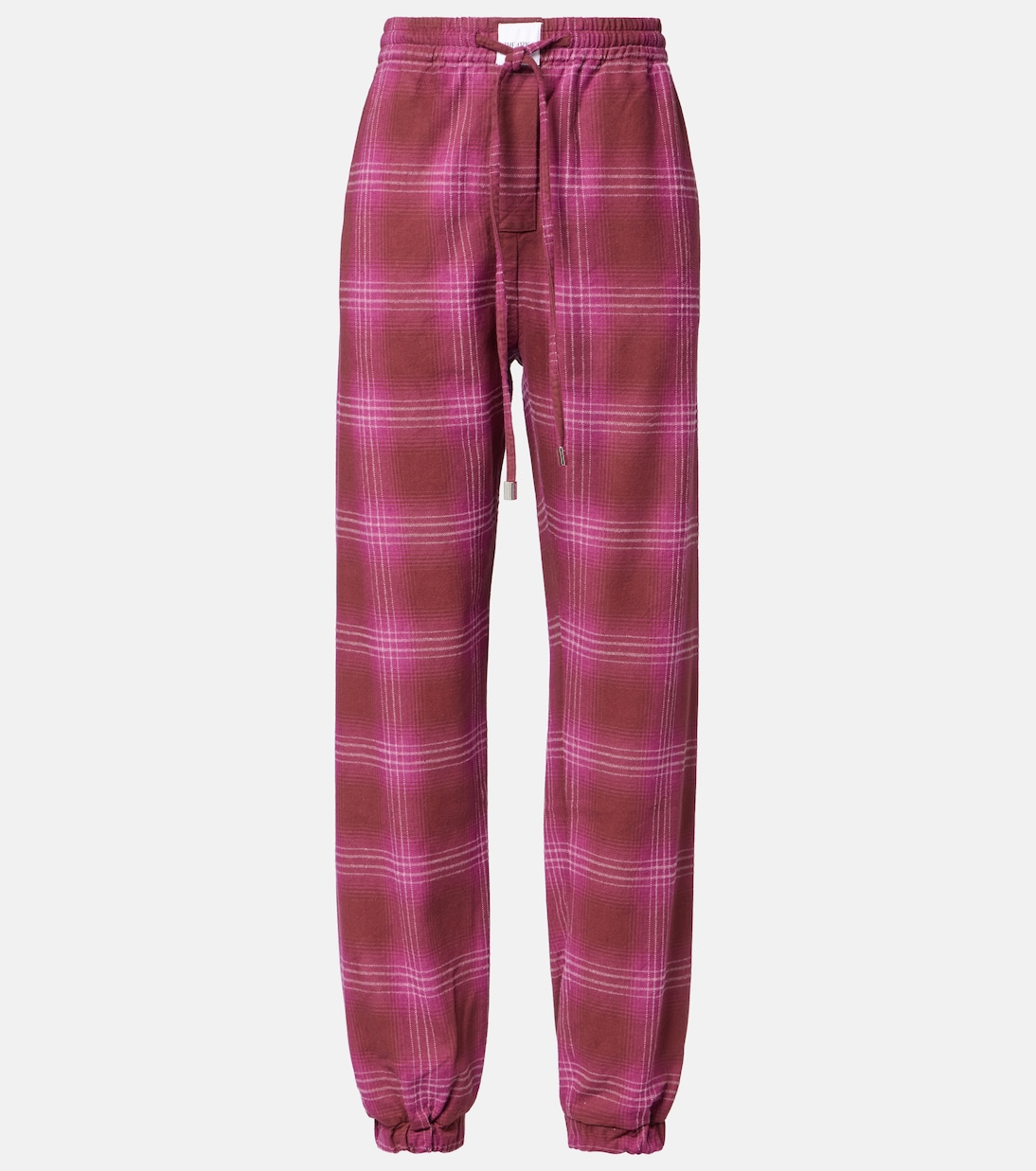 Pantalon de survêtement en coton à carreaux | The Attico