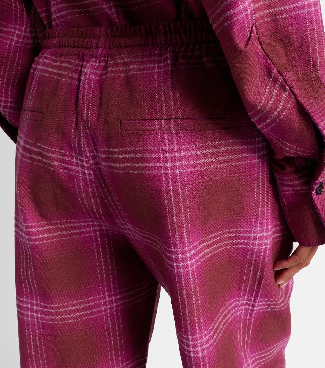 Pantalon de survêtement en coton à carreaux | The Attico
