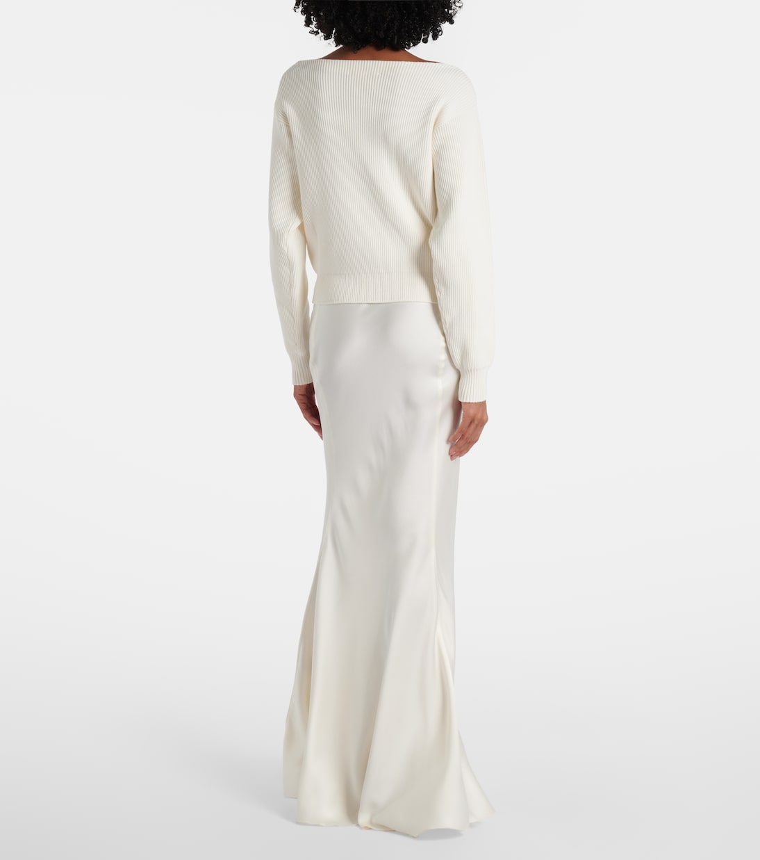 Jersey en mezcla de algodón y seda | Victoria Beckham