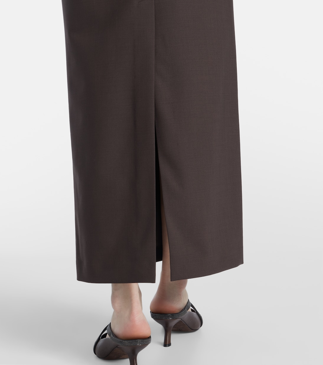 Wool-blend maxi skirt | Brunello Cucinelli