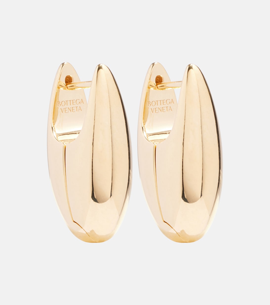 Pendientes de plata de ley bañados en oro de 18 ct | Bottega Veneta
