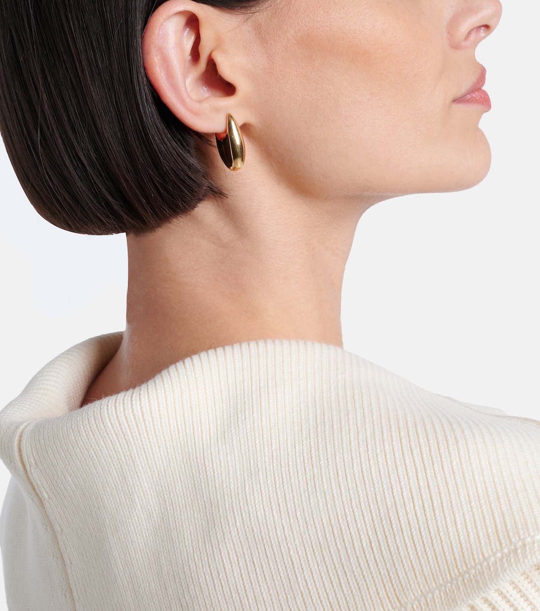Pendientes de plata de ley bañados en oro de 18 ct | Bottega Veneta