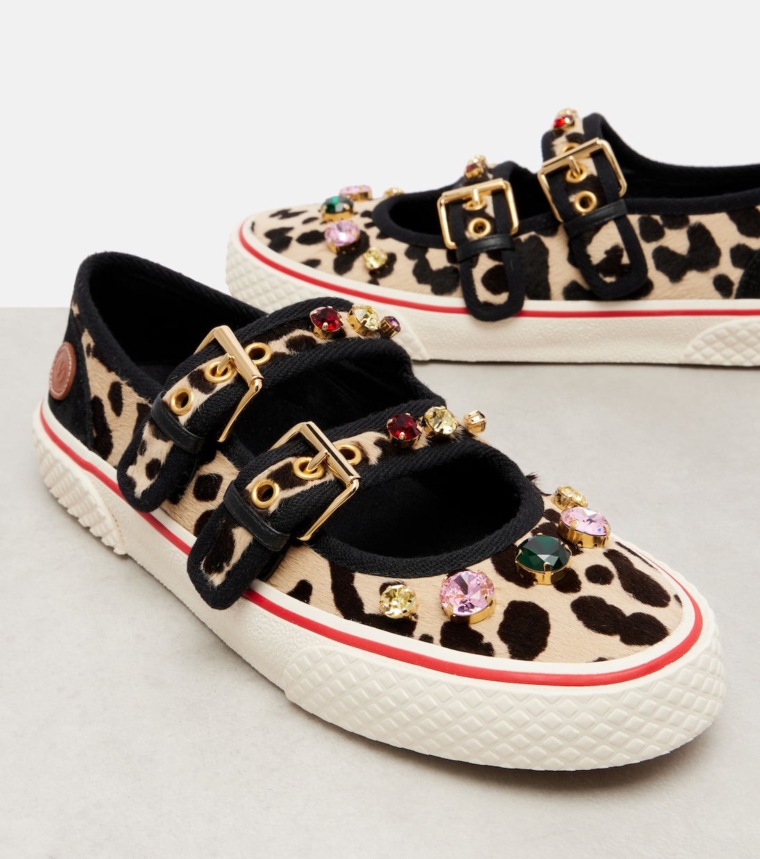 Dollyboard embellished calf hair sneakers | Valentino Garavani