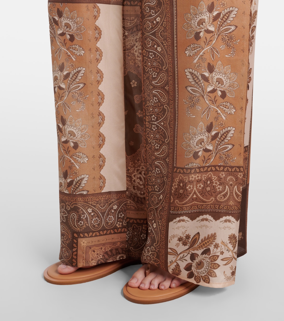 Pantalones rectos Lucky de seda estampados | Zimmermann