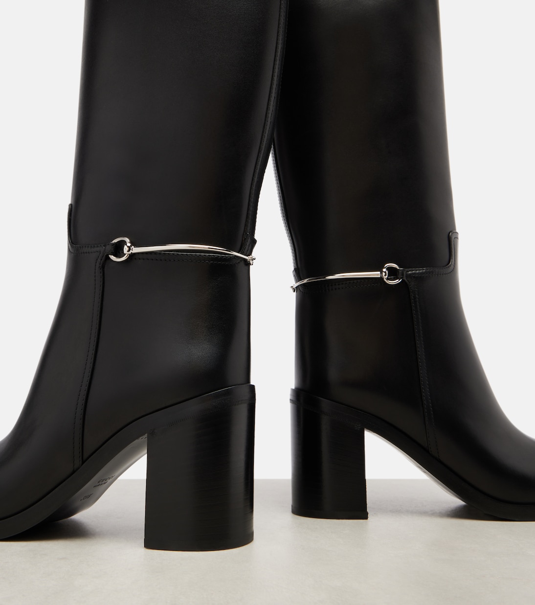 Botas altas de piel con Horsebit  | Gucci