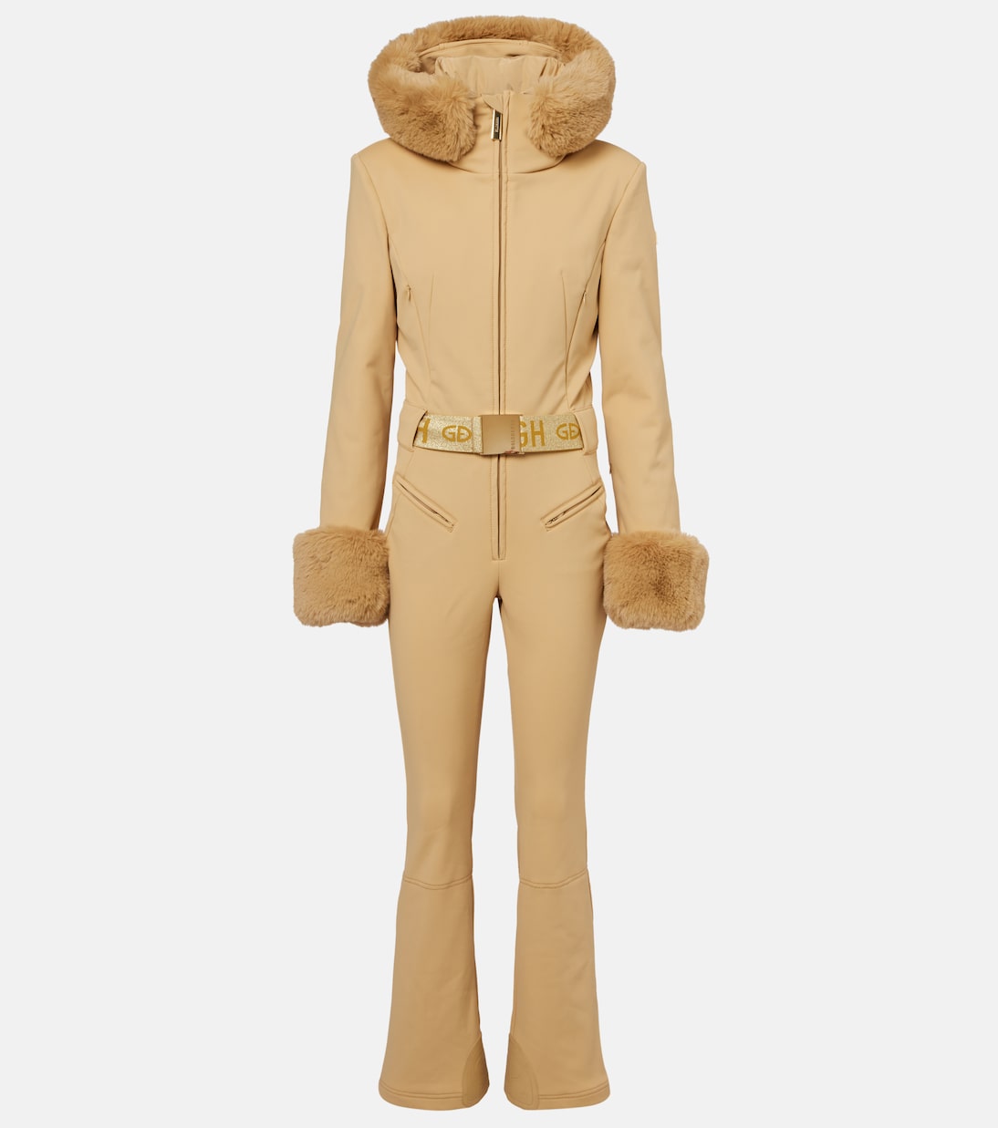 Vita faux fur-trimmed down ski jumpsuit | Goldbergh