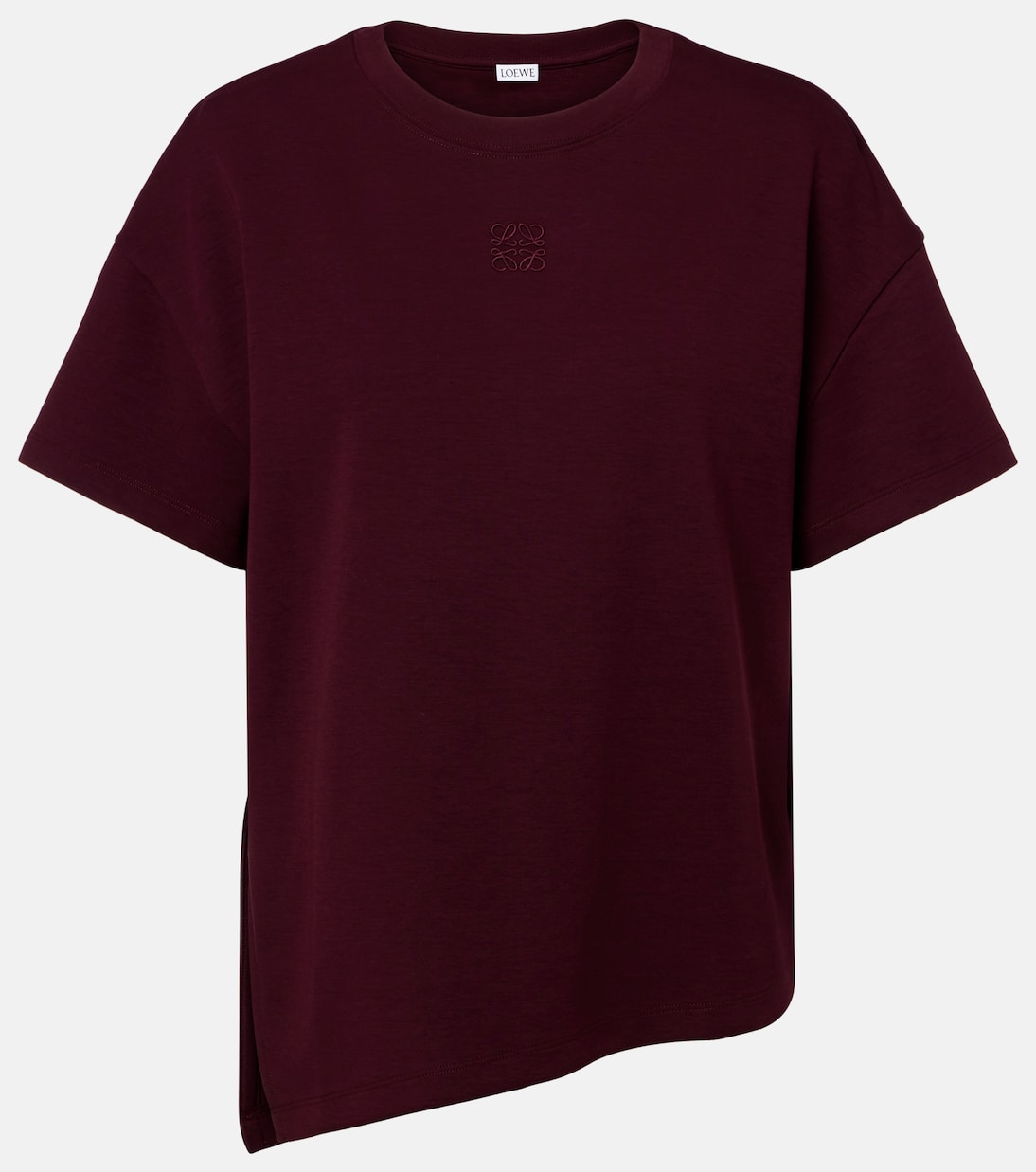 Anagram asymmetric cotton-blend T-shirt | Loewe