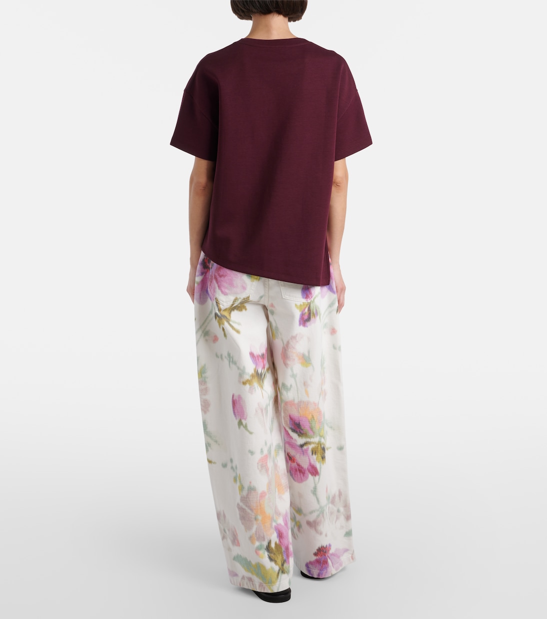 Anagram asymmetric cotton-blend T-shirt | Loewe