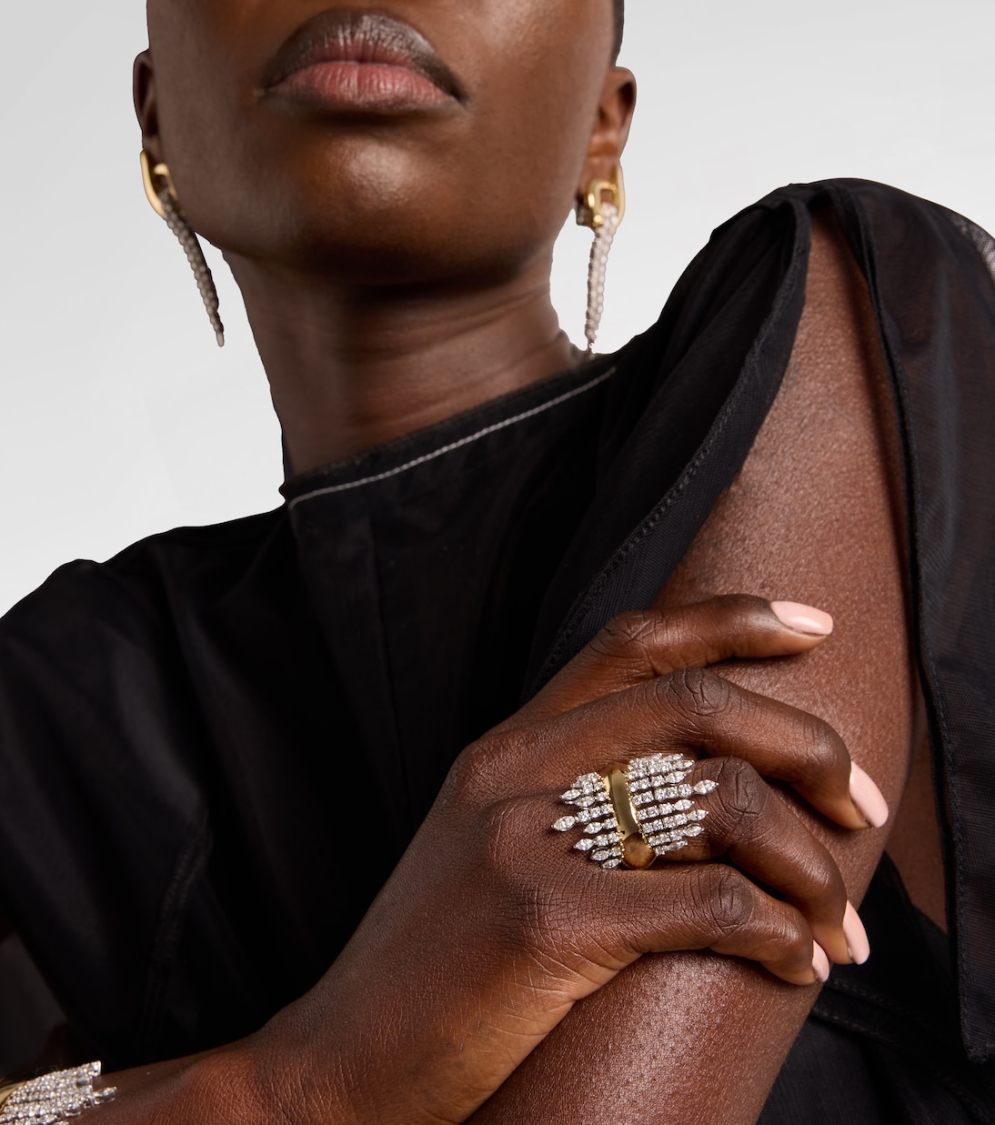 Golden Strada 18kt gold ring with diamonds  | Yeprem