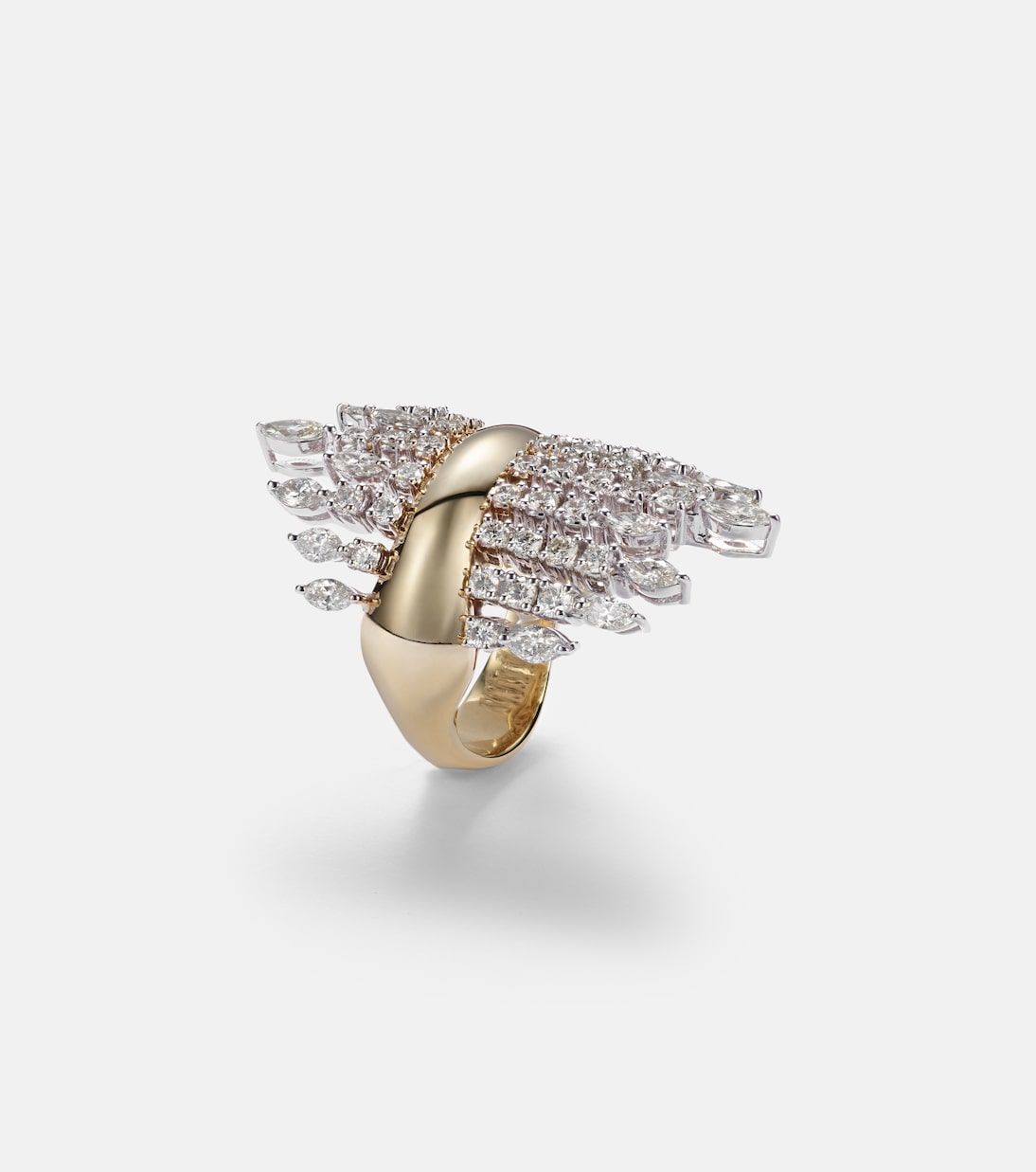Golden Strada 18kt gold ring with diamonds  | Yeprem