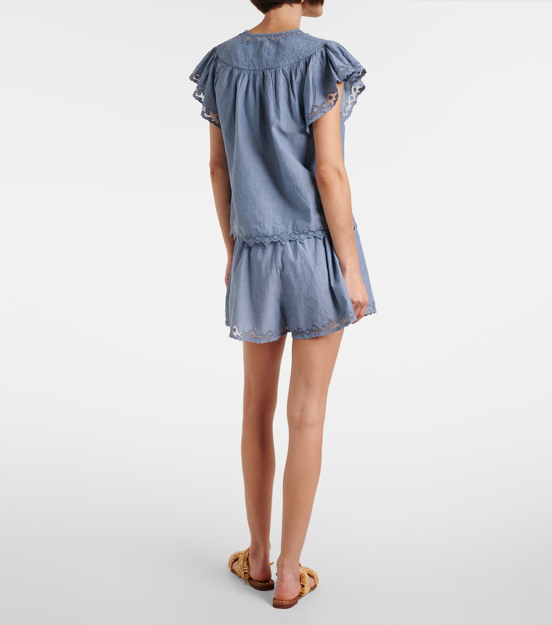 Effie lace-trimmed cotton top | Ulla Johnson