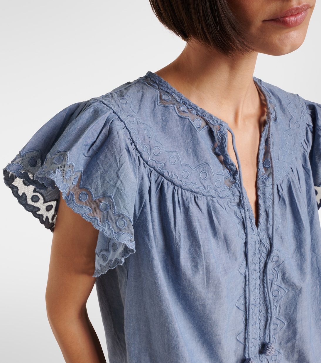 Effie lace-trimmed cotton top | Ulla Johnson