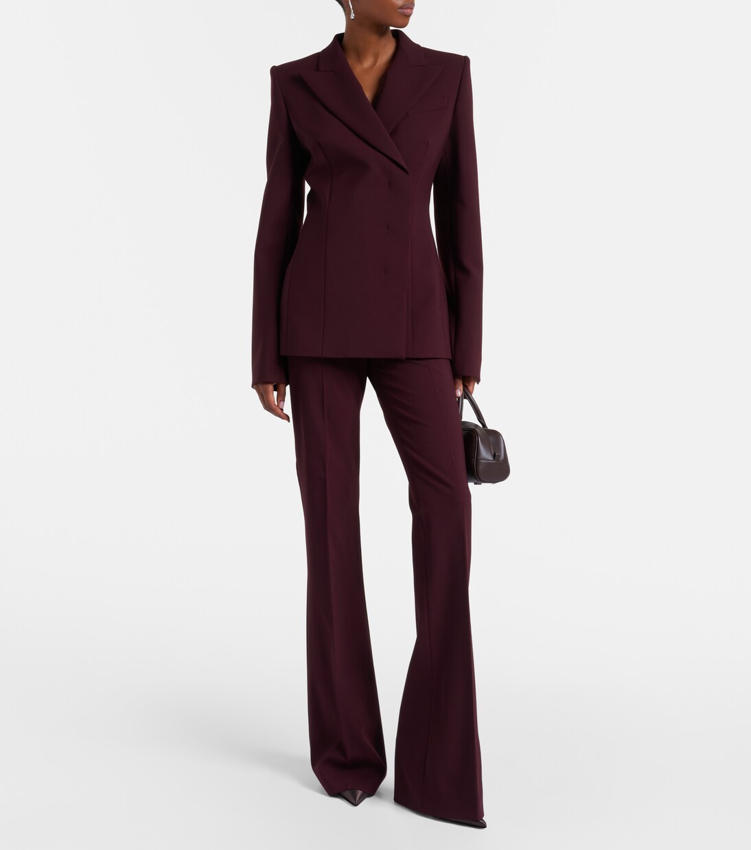 Febe high-rise wool-blend flared pants | Sportmax