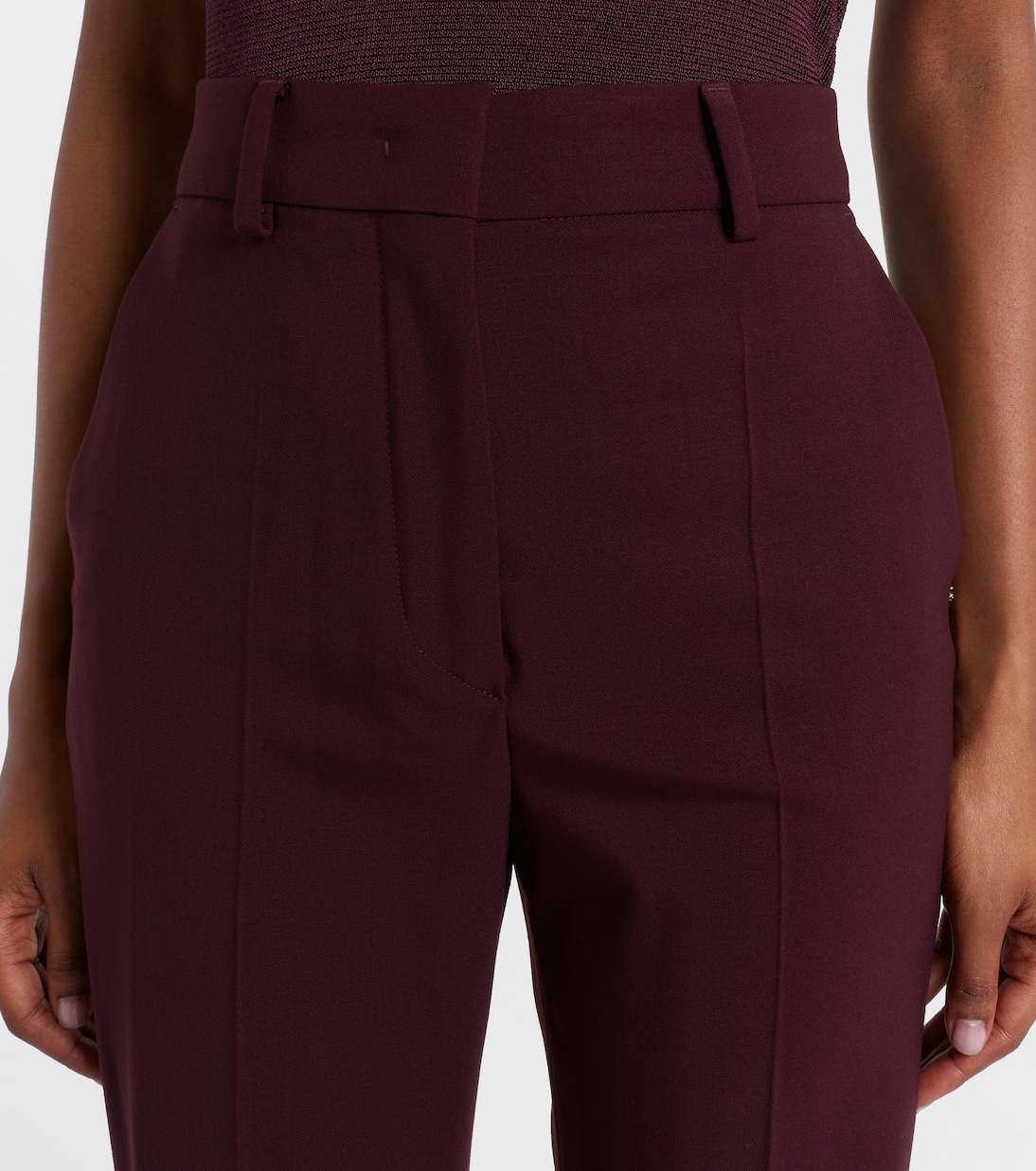 Febe high-rise wool-blend flared pants | Sportmax
