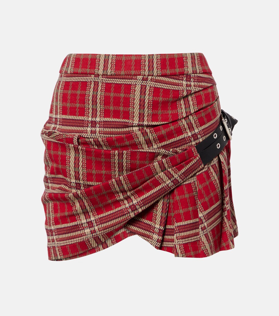 Gisen belted plaid cotton miniskirt | Isabel Marant