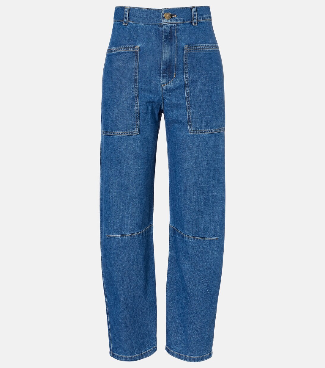 Farah high-rise tapered jeans | Velvet