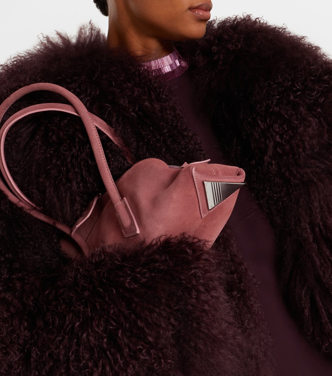 La Passeggiata Small suede tote bag | The Attico