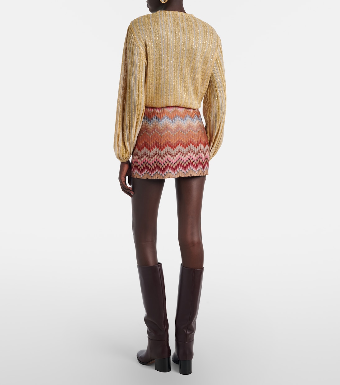 Zig Zag lamé miniskirt | Missoni