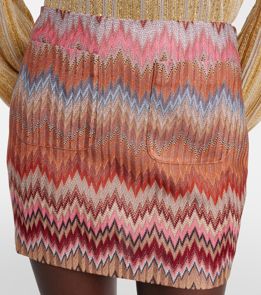 Zig Zag lamé miniskirt | Missoni