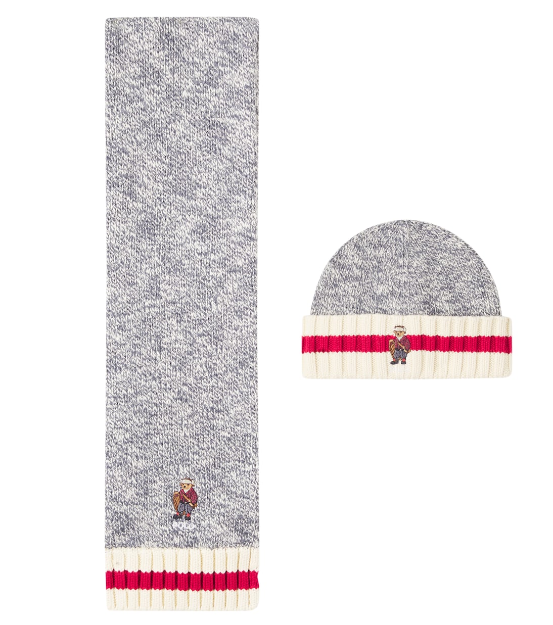 Set aus Schal und Mütze Polo Bear aus Baumwolle | Polo Ralph Lauren Kids