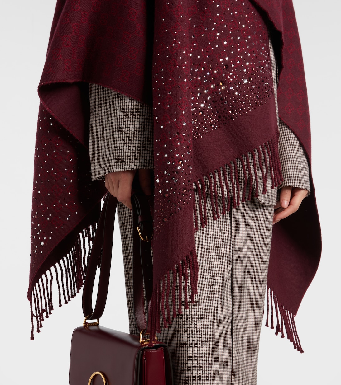GG embellished wool shawl | Gucci