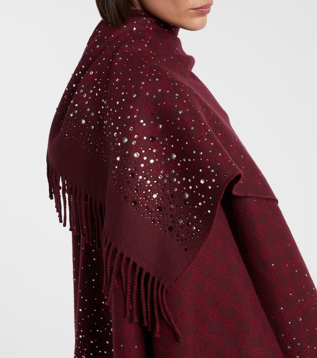 GG embellished wool shawl | Gucci