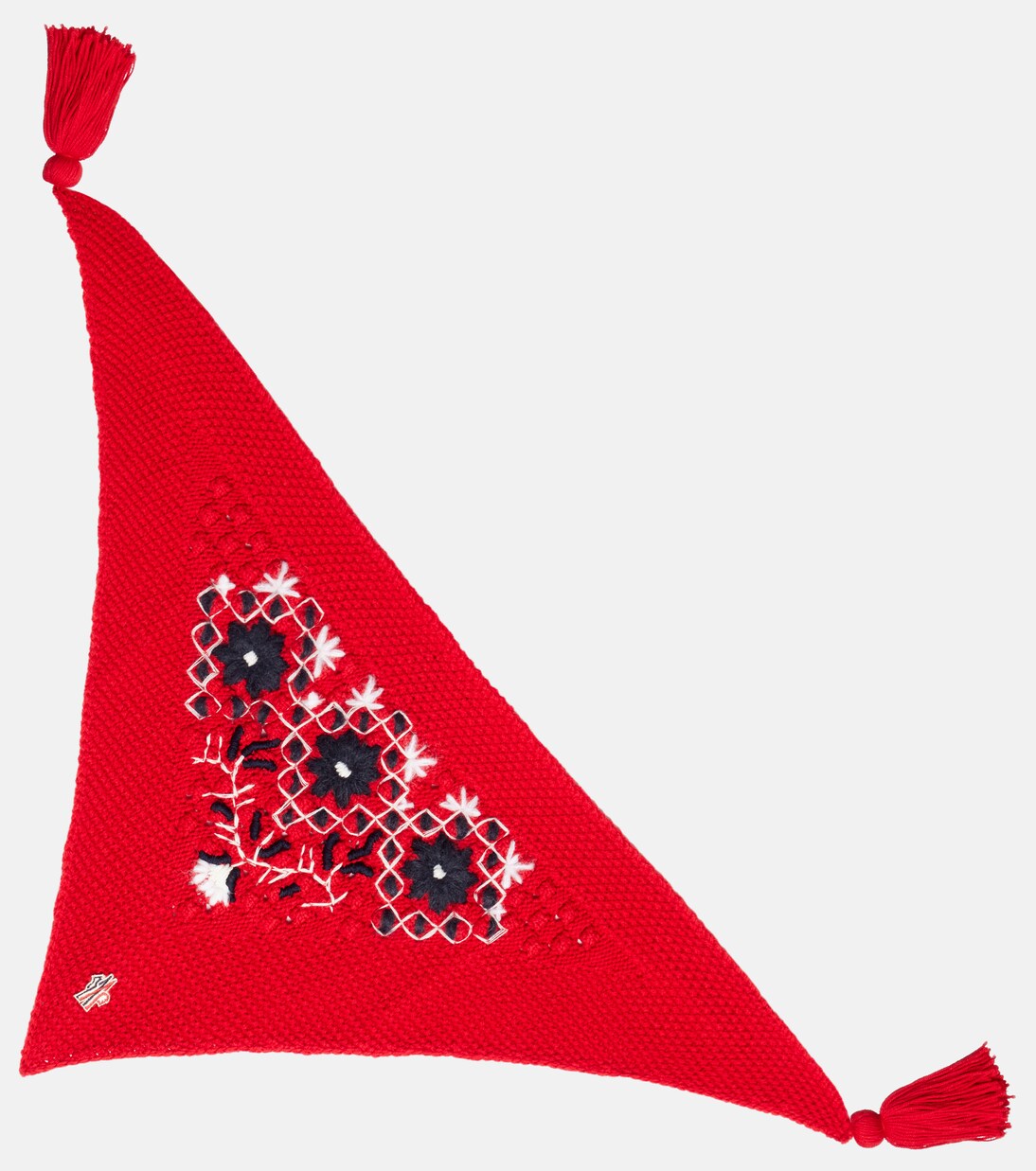 Embroidered wool scarf | Moncler