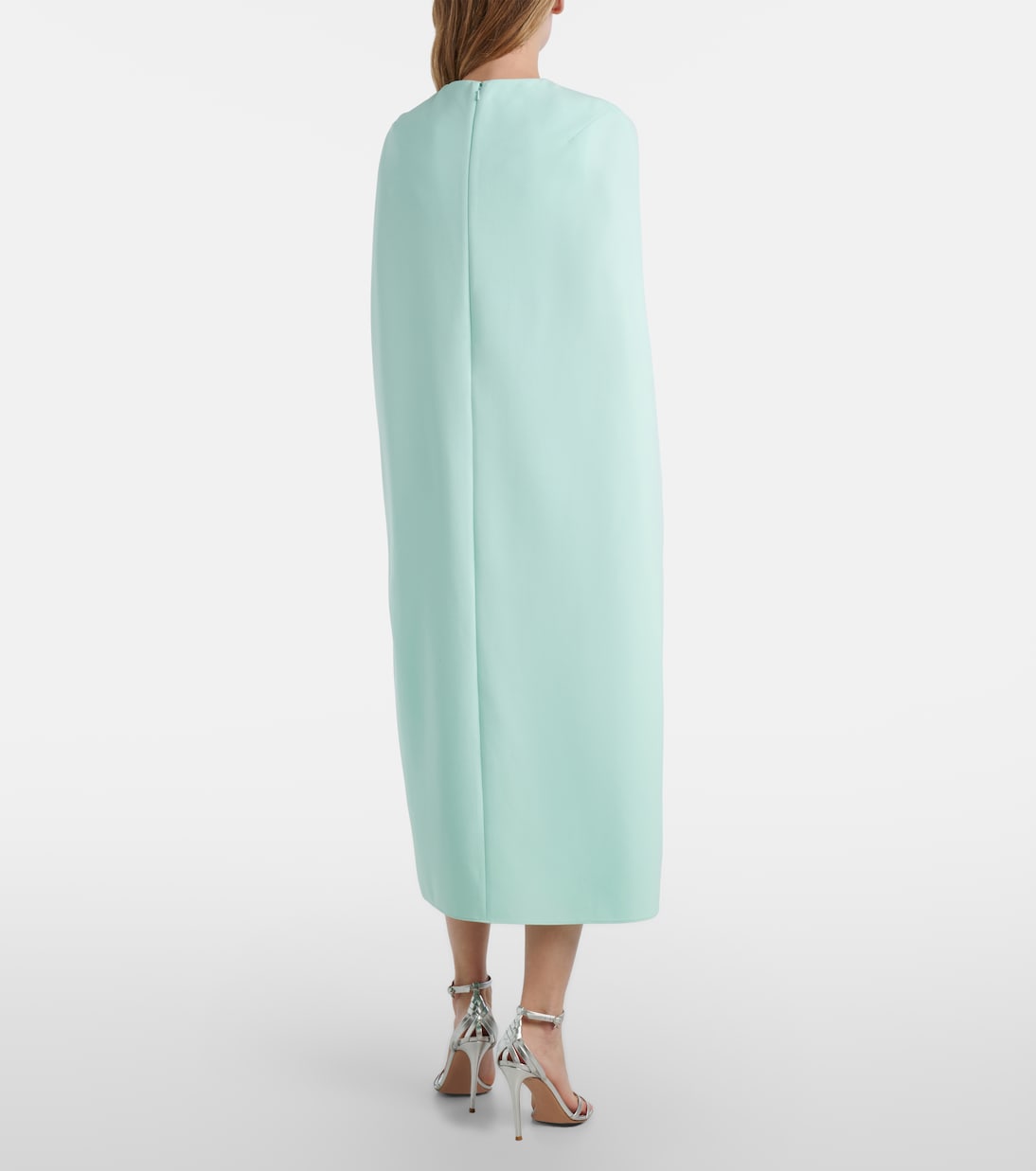 Oria caped crêpe midi dress | Safiyaa