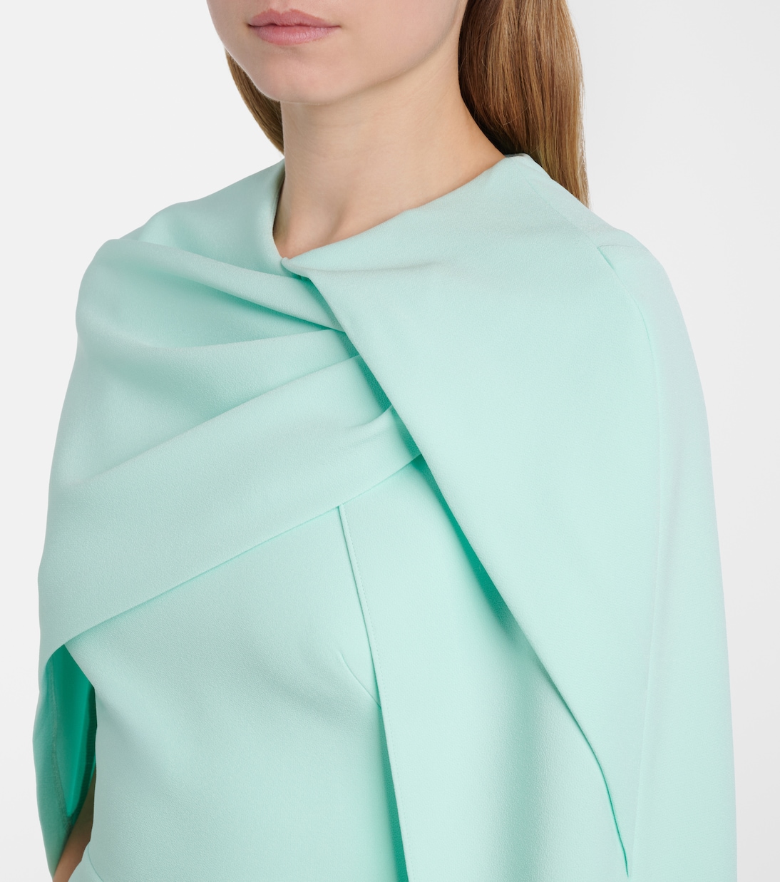 Oria caped crêpe midi dress | Safiyaa