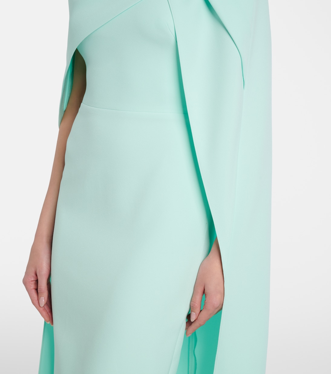 Oria caped crêpe midi dress | Safiyaa