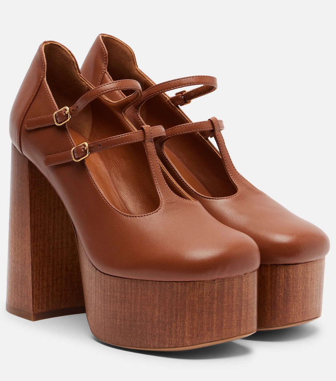 Leather platform Mary Jane pumps | Chloé