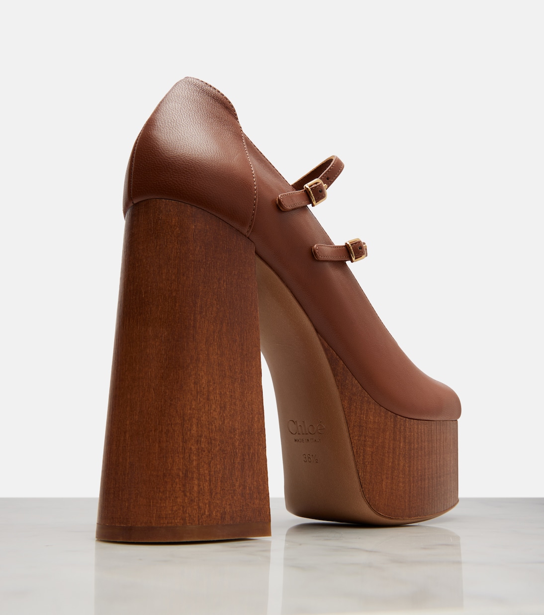 Leather platform Mary Jane pumps | Chloé