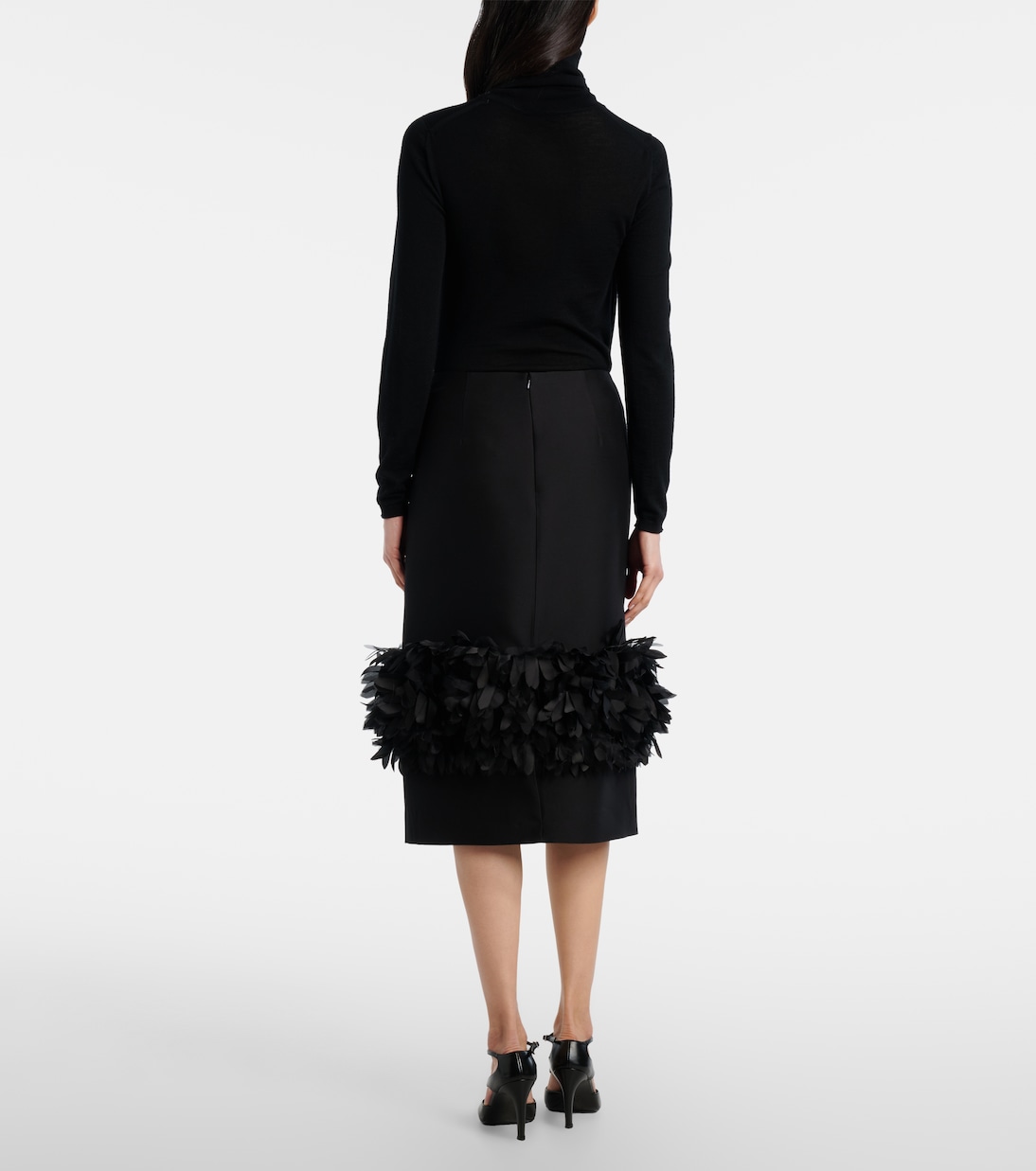 Petal wool and silk pencil skirt | Toteme