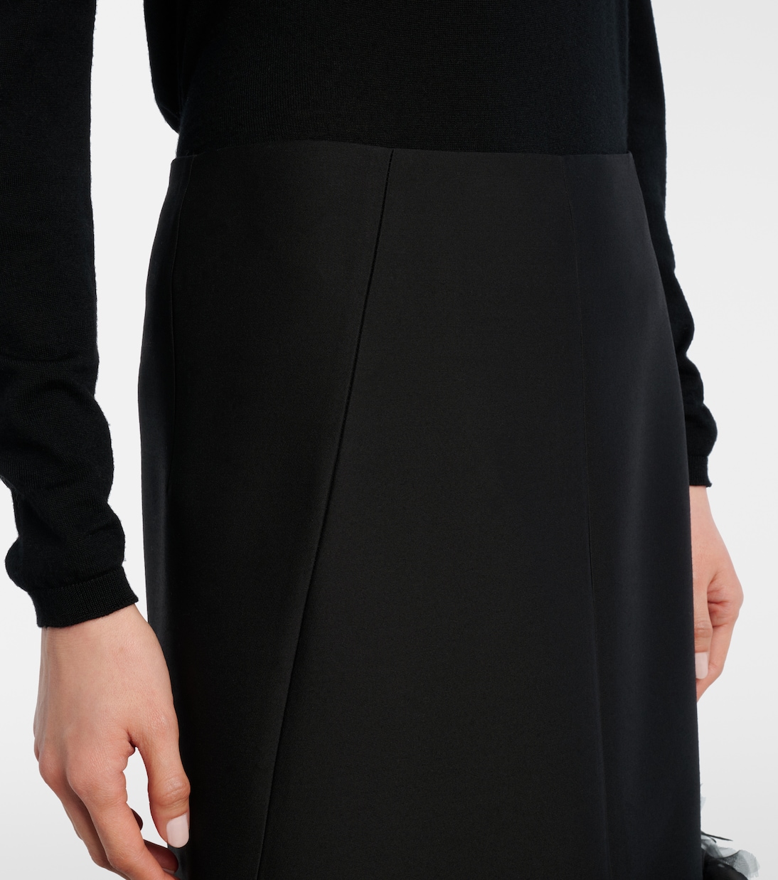 Petal wool and silk pencil skirt | Toteme