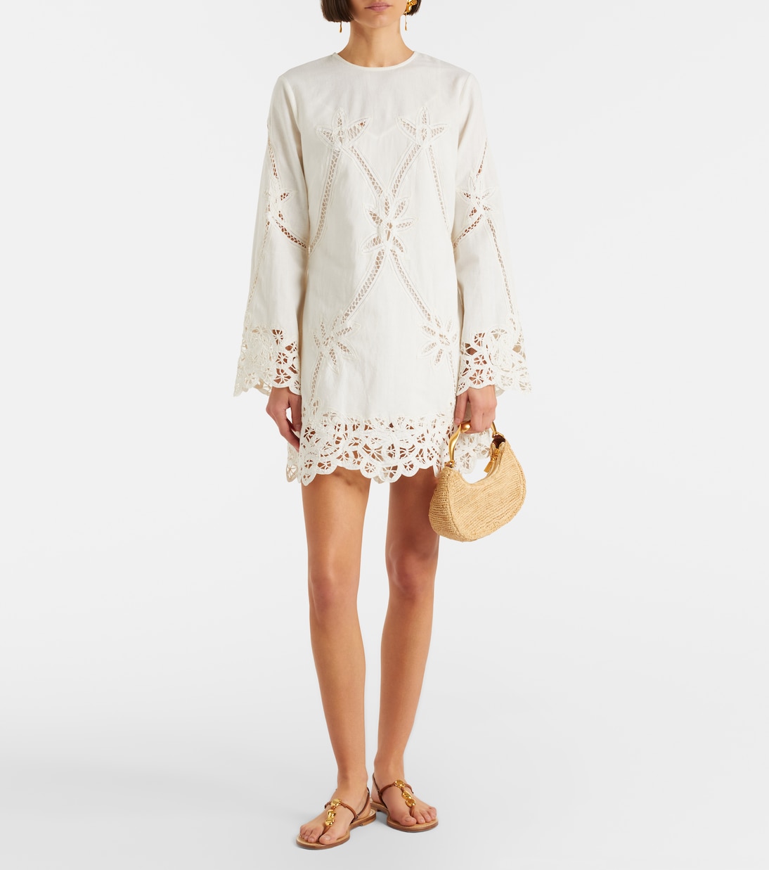Amberg cotton and linen minidress | Veronica Beard