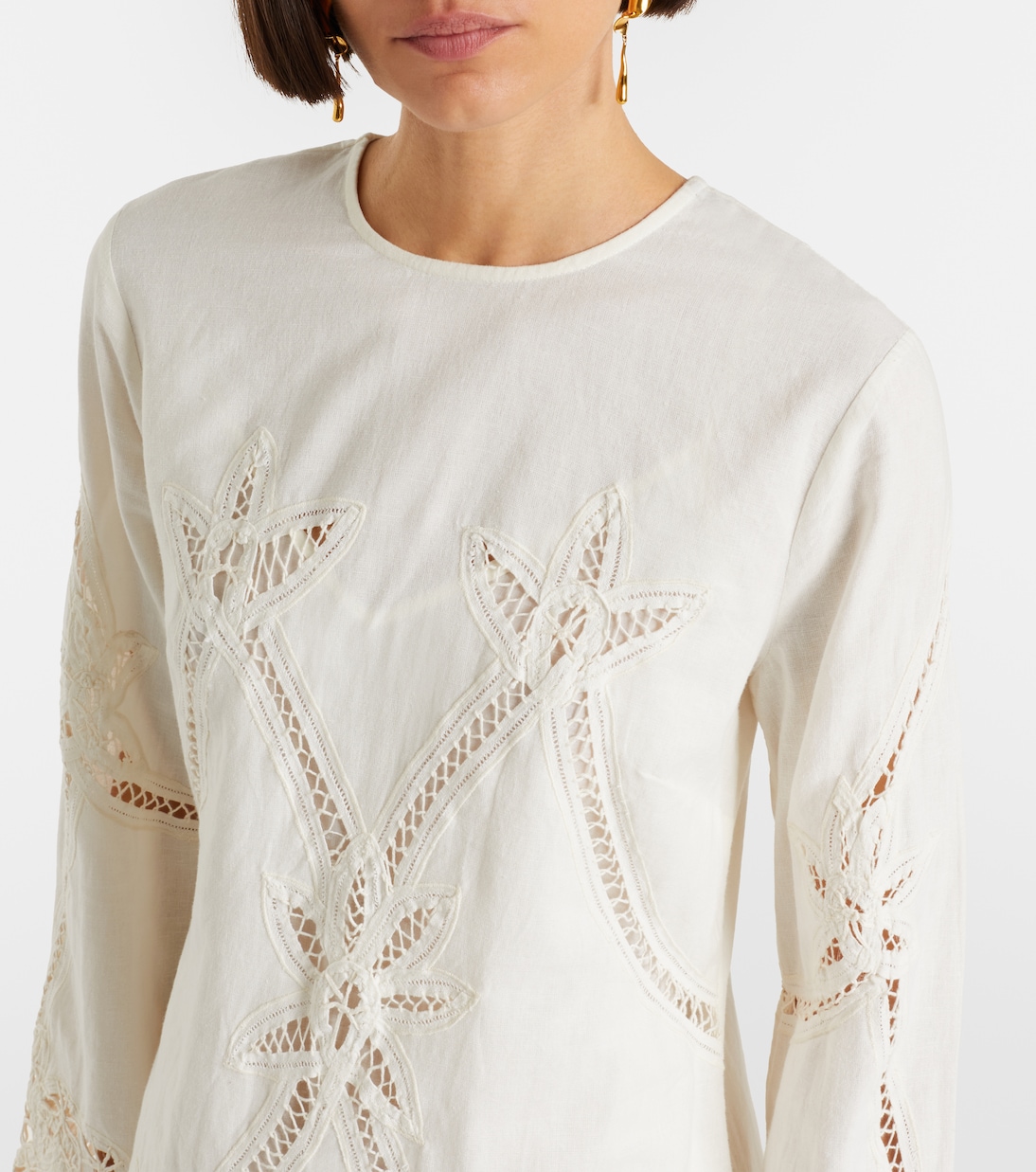 Amberg cotton and linen minidress | Veronica Beard