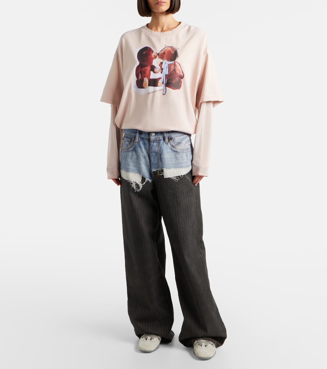 1981白条纹阔腿牛仔裤 | Acne Studios