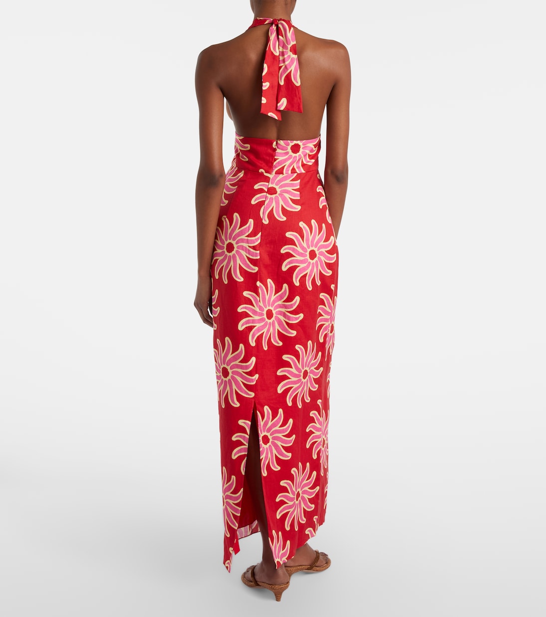 Bedrucktes Maxikleid Dasha aus Leinen | Cala de la Cruz